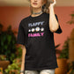 Flappy Family Women Oversized T-Shirt Navy Blue