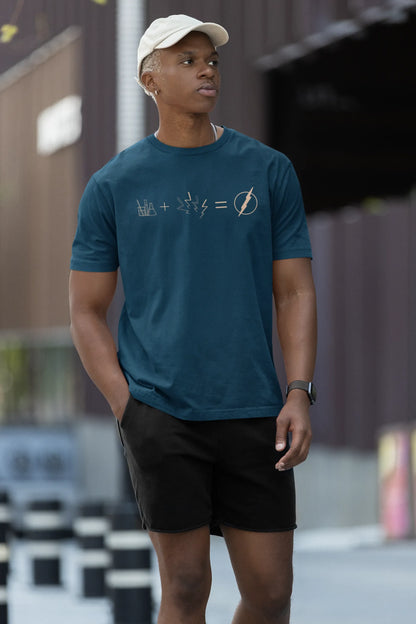 Flash Fusion Men's T-Shirt Navy Blue