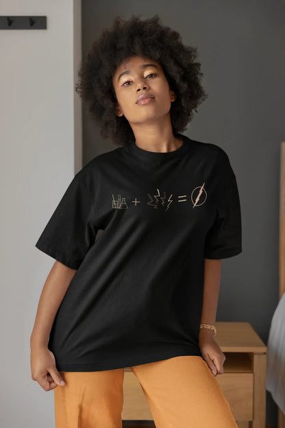 Flash Fusion Women Oversized T-Shirt Black