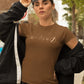 Flash Fusion Women T-Shirt Coffee Brown