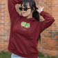 Frogever Green Women Hoodie Maroon