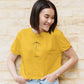 Gemini Moons Crop Top Golden Yellow