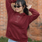 Gemini Moons Women Hoodie Maroon