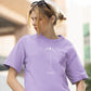 Gemini Moons Women Oversized T-Shirt Lavender