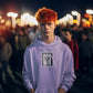 Giraffic Artist Men Hoodie Lavender