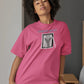 Giraffic Artist Women Oversized T-Shirt Blush Pink