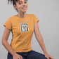 Giraffic Artist Women T-Shirt Mustard Yellow