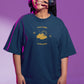 Capricorn Summit Women Oversized T-Shirt Steel Blue