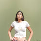 GOOSE BUMPS Crop Top White