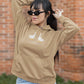 Goose-bumps Women Hoodie Beige