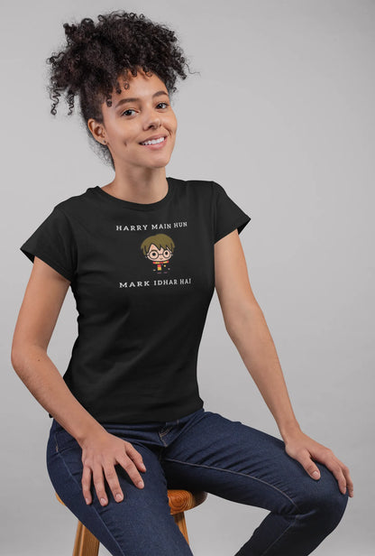 Andaaz Potter Ka Women T-Shirt Black
