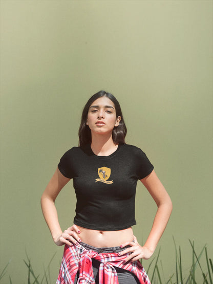 Huffle Relax Crop Top Black