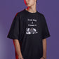 Slothful Statement Men Oversized T-Shirt Navy Blue