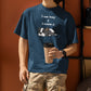 Slothful Statement Men Oversized T-Shirt Steel Blue