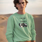 Slothful Statement Men Sweatshirt Mint Green