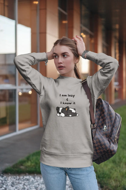 Slothful Statement Women Sweatshirt Grey