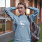 Lion Hearted Leo Women Sweatshirt Steel Blue