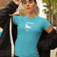 Lion Hearted Leo Women T-Shirt Sky Blue