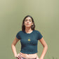 Peacemake Libra Crop Top Navy Blue