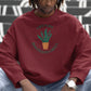 Life's Joy Rooted in Green Men Sweatshirt Maroon