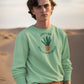 Life's Joy Rooted in Green Men Sweatshirt Mint Green