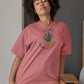 Life's Joy Rooted in Green Women Oversized T-Shirt Lavender