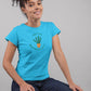 Life's Joy Rooted in Green Women T-Shirt Sky Blue