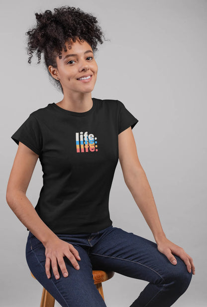 Life Spectrum Women T-Shirt Black