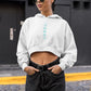 Abstract Moon Center Unisex Crop Hoodie