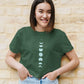 Lunar Cascade Crop Top Olive Green