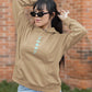 Lunar Cascade Women Hoodie Beige