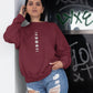 Lunar Cascade Women Sweatshirt Maroon