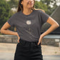 Celestial Harmony Women T-Shirt Charcoal Grey