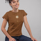 Celestial Harmony Women T-Shirt Coffee Brown