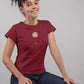 Celestial Harmony Women T-Shirt Maroon