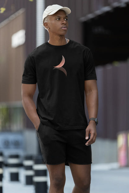 Lunar Elegance Men T-Shirt Black