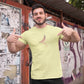 Lunar Elegance Men T-Shirt Butter Yellow