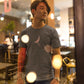 Lunar Elegance Men T-Shirt Charcoal Grey