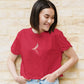 Lunar Elegance Crop Top Red