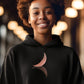 Lunar Elegance Women Hoodie Black