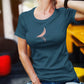 Lunar Elegance Women T-Shirt Navy Blue