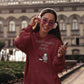 Netfish and Chill Women Hoodie Maroon