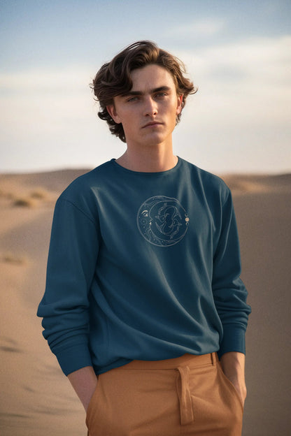 Pisces Dreamscape Men Sweatshirt Navy Blue