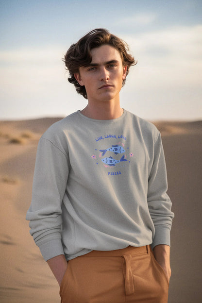 Pisces Serenity Men Sweatshirt Grey