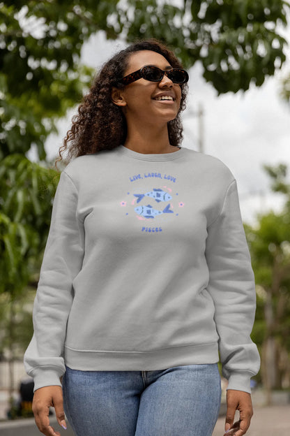 Pisces Serenity Women Sweatshirt Grey