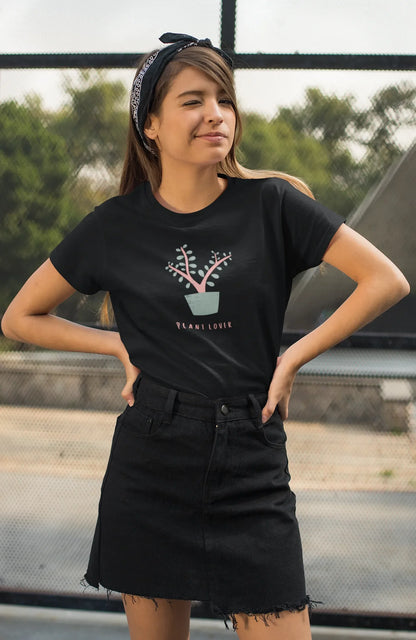 The Plant Lover Women T-Shirt Black