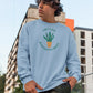 Planting Happiness Reaping Joy Men Sweatshirt Steel Blue