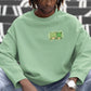 Pocket Froggy Friends Men Sweatshirt Mint Green
