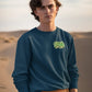 Pocket Froggy Friends Men Sweatshirt Navy Blue