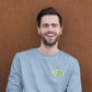 Pocket Froggy Friends Men Sweatshirt Steel Blue